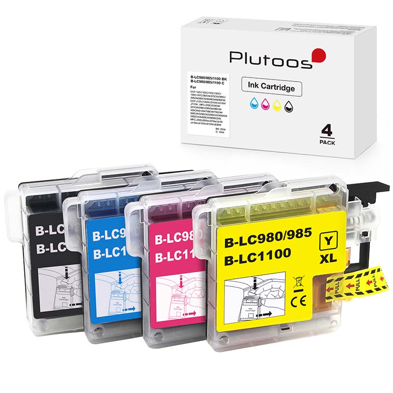 Plutoos LC-1100XL Multipack Druckerpatronen kompatibel zu Brother LC1100 XL 4-pack INK20349G8