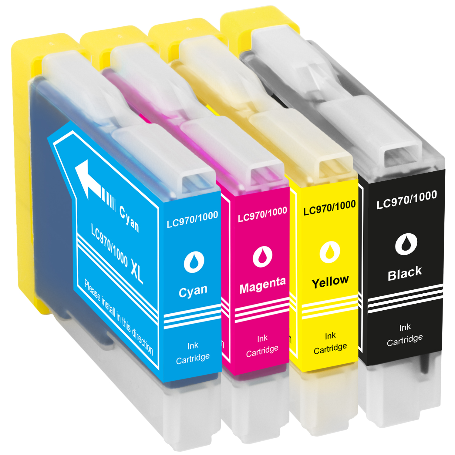 Brother LC-970 Patronen XXL kompatibel, 4er Farbset