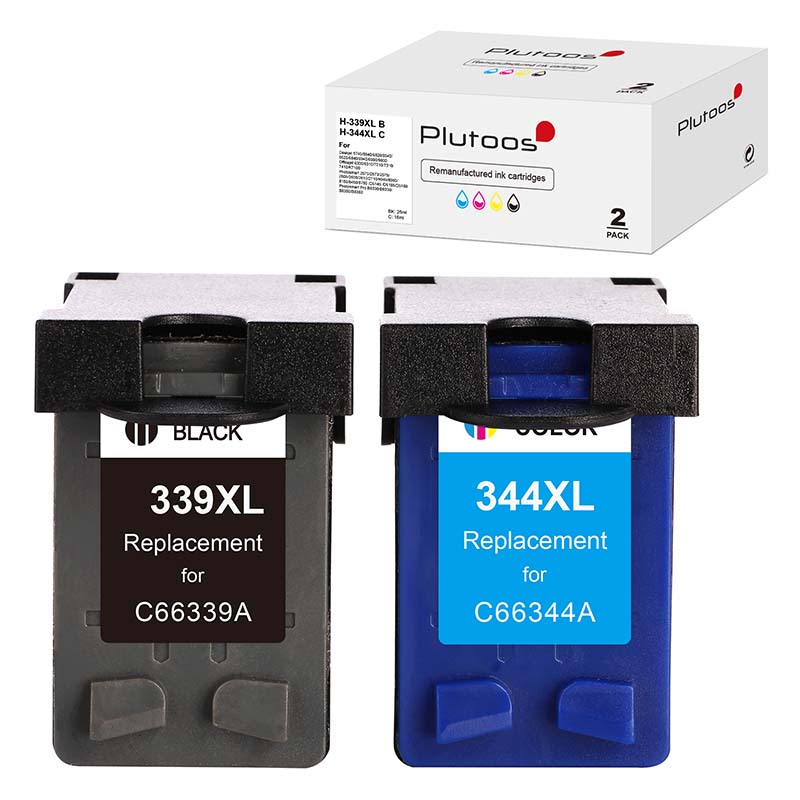 Plutoos 339XL 344XL Multipack Druckerpatronen kompatibel zu HP 339 XL HP 344 XL 2er Set