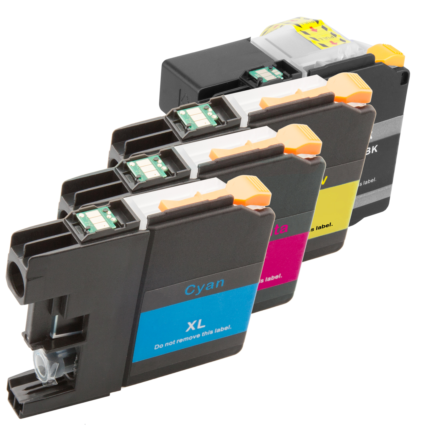 Brother LC-12E Patronen XXL kompatibel, 4er Farbset