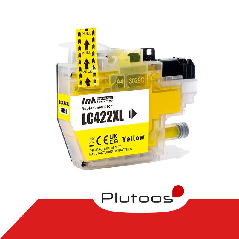 Plutoos LC-422XL Yellow Druckerpatronen kompatibel zu Brother LC422 XL