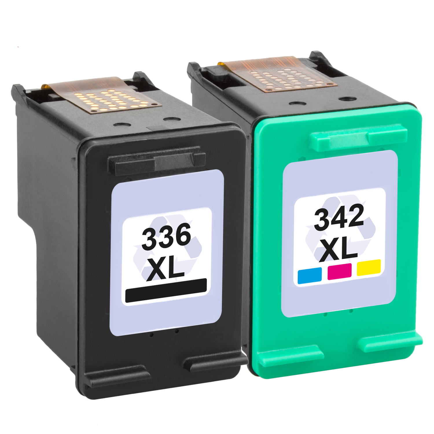 HP 336XL HP 342XL Patrone XXL kompatibel, 2er Set BK+CL