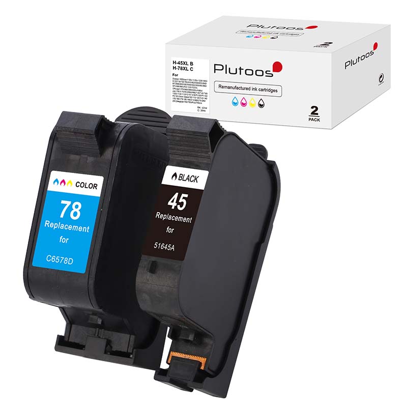 Plutoos 45XL 78XL Multipack Druckerpatronen kompatibel zu HP 45 XL HP 78 XL 2er Set