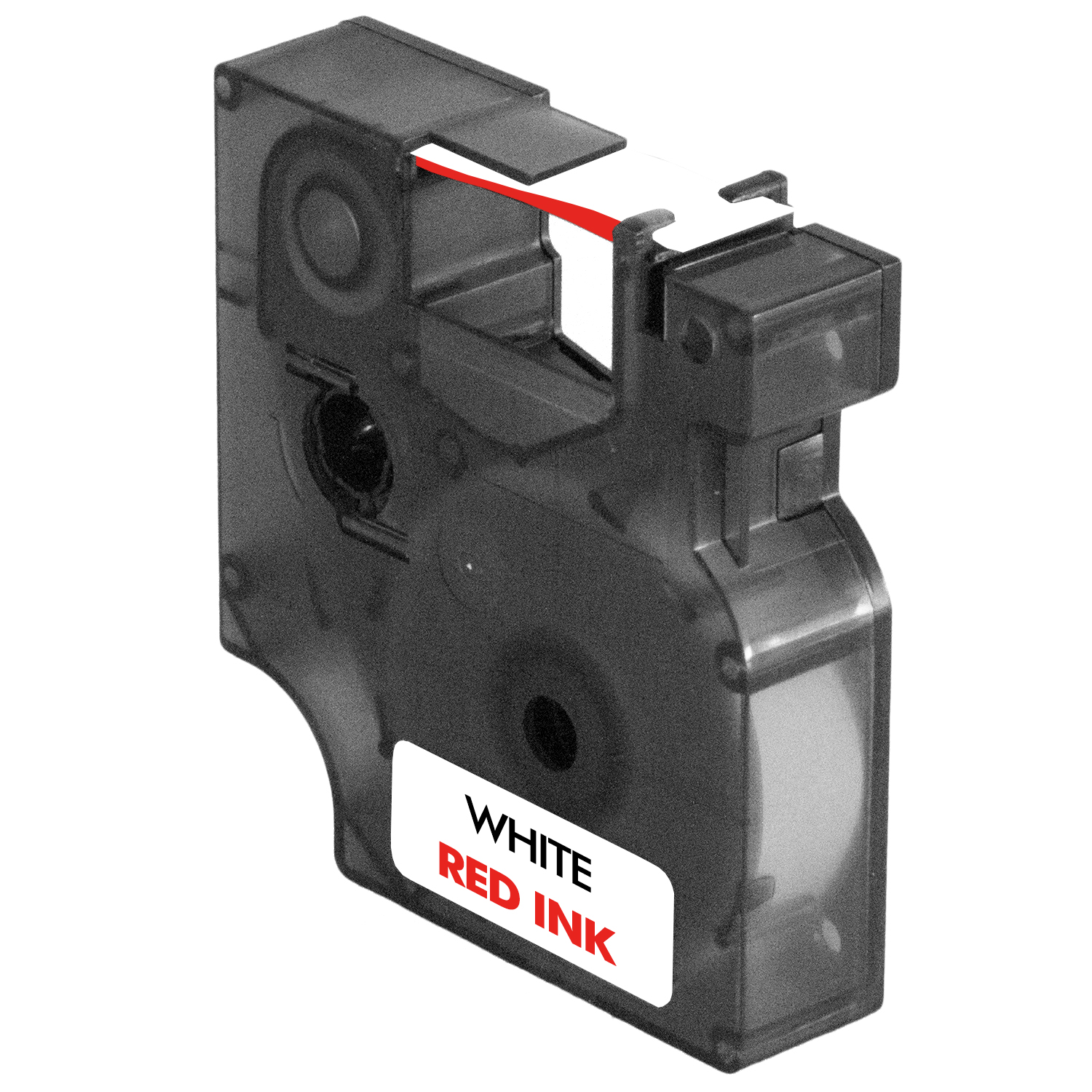 Dymo 45015 Schriftband PlatinumSerie für Rot auf Weiß