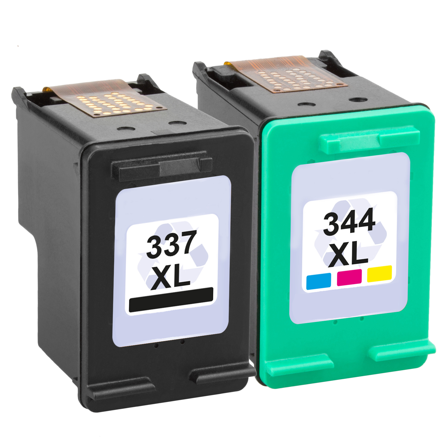 HP 337 XL HP 344XL Patrone XXL kompatibel, 2er Set BK+CL