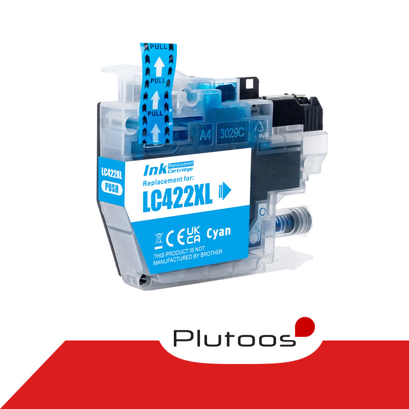 Plutoos LC-422XL Cyan Druckerpatronen kompatibel zu Brother LC422 XL