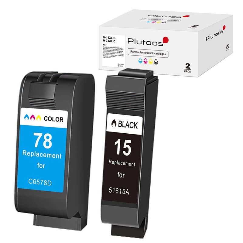 HP 15XL HP 78XL Patronen XXL kompatibel, 2er Set BK+CL