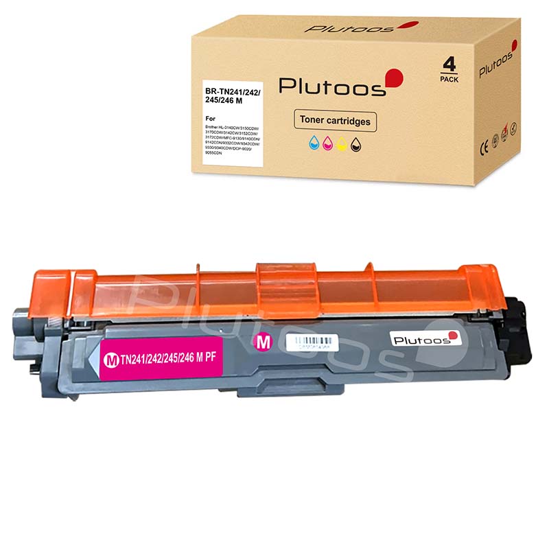 Plutoos TN-241M TN-245M Toner kompatibel zu Brother TN241 TN245 Magenta Mit chip