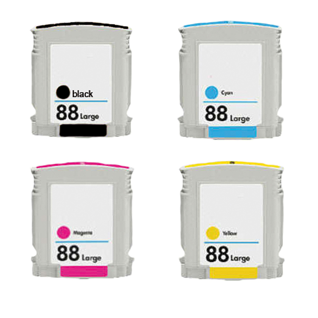 HP 88 XL Patrone XXL kompatibel, 4er Farbset